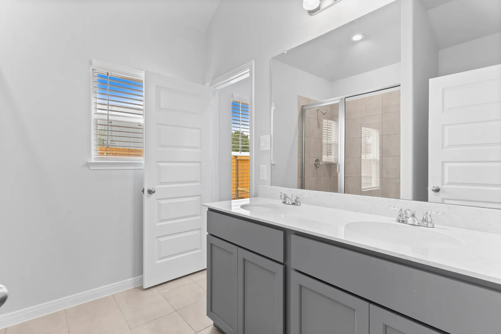 Primary bathroom with double vanity